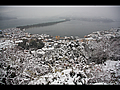 傘松公園展望所から見る冬の宮津湾