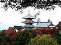 Koyasu's tower -- three steps of towers seen from the neighborhood