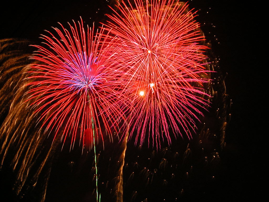 Nagahama fireworks display parking lot