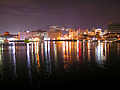 The night view of the Nagasaki harbor