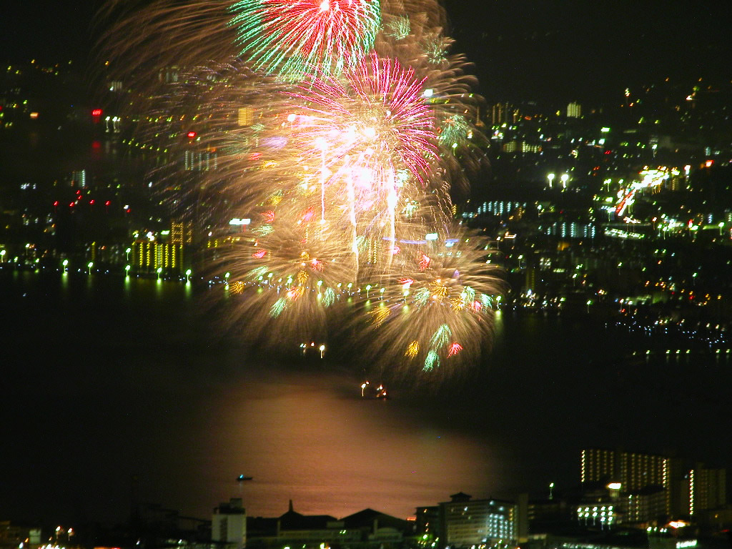 Lake Biwa fireworks display Star mine