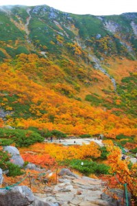 はっきりと見え始めた山岳と遊歩道320×480