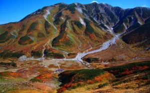 雷鳥沢キャンプ場周辺の紅葉1680×1050