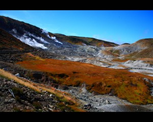 ロッジ立山連峰から見た地獄谷1280×1024