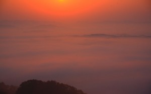 大撫山展望テラスから見た佐用の朝霧1280×800