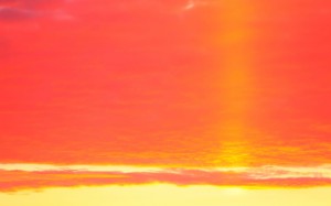 あかね色の夕焼けの空1440×900